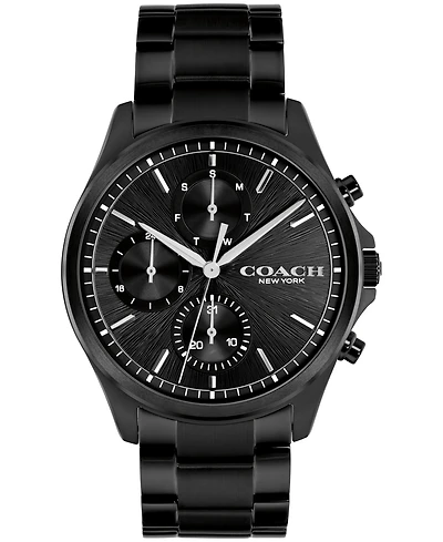 Coach Men's Oliver Black Ip Stainless Steel Bracelet Watch 41mm