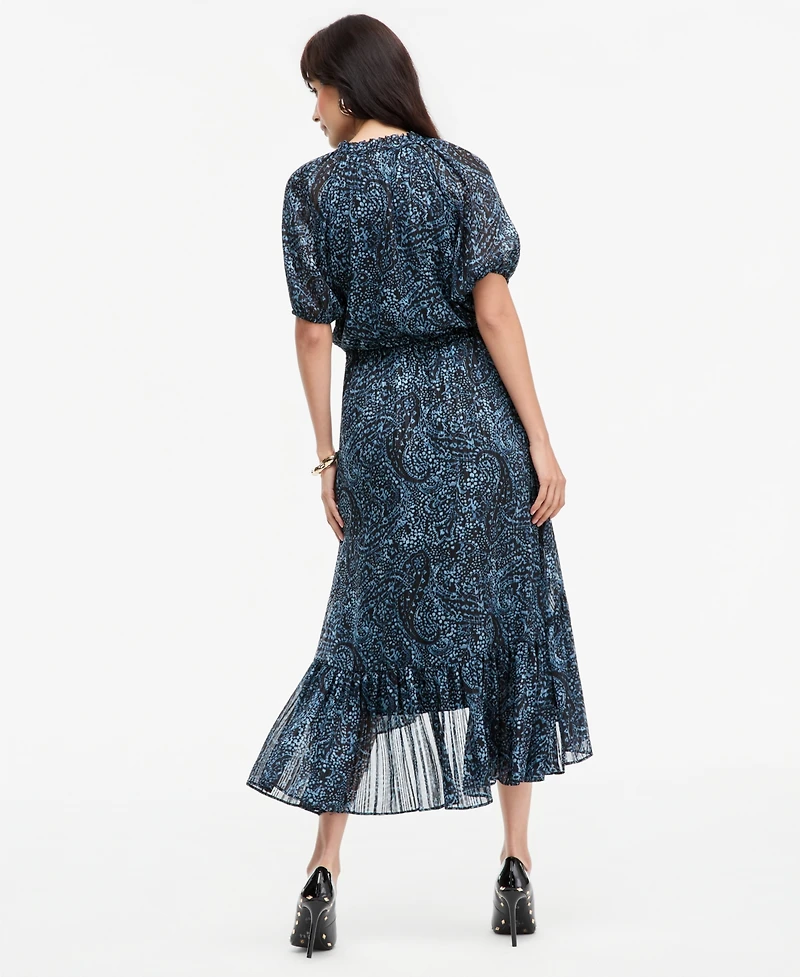 I.n.c. International Concepts Women's Short-Sleeve Printed Midi Dress, Macy's Exclusive