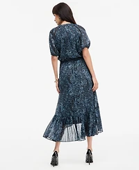 I.n.c. International Concepts Women's Short-Sleeve Printed Midi Dress, Macy's Exclusive