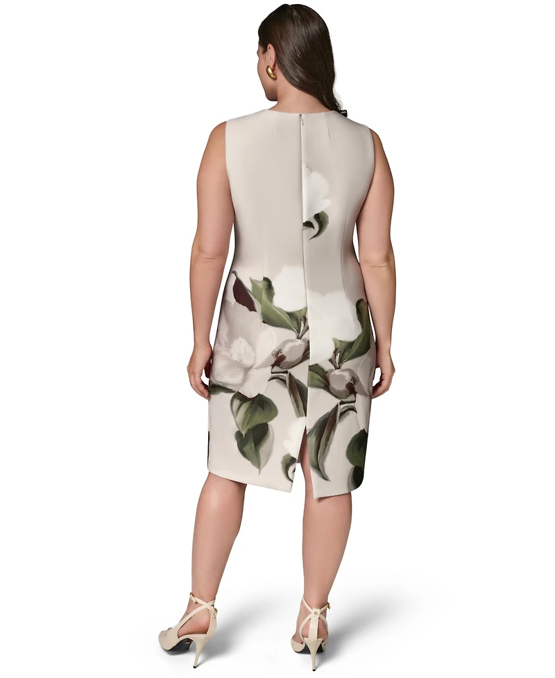Donna Karan New York Plus Square Neck Dress