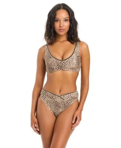 Bar Iii Womens Cant Be Tamed Shirred Front Bralette V Waist Bottoms
