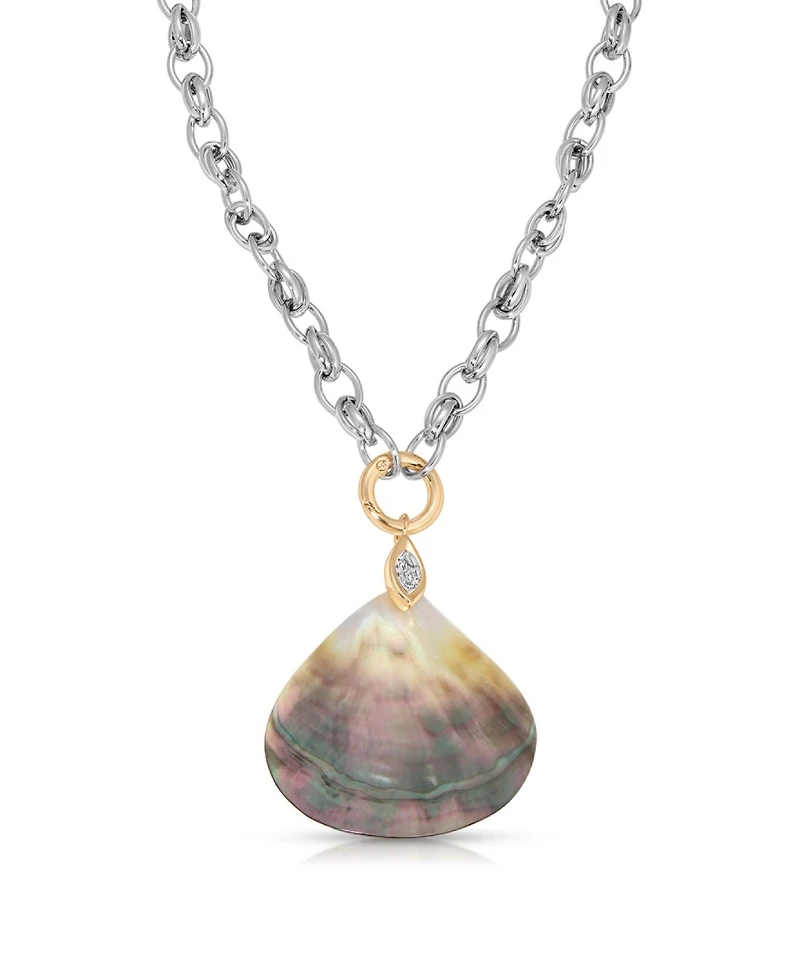 Ettika Mixed Metal Shell Statement Necklace
