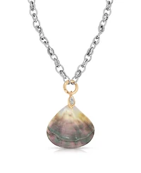 Ettika Mixed Metal Shell Statement Necklace