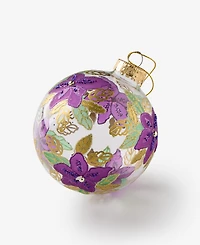 Holiday Lane Enchanted Forest Floral Ball Ornament, Macy's Exclusive