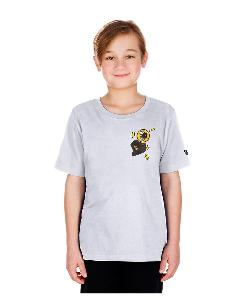 New Era Big Boys and Girls White San Diego Padres Stars Cap T-Shirt