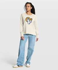 Fanatics Women's Cream Los Angeles Rams Dove Legacy Long Sleeve T-Shirt