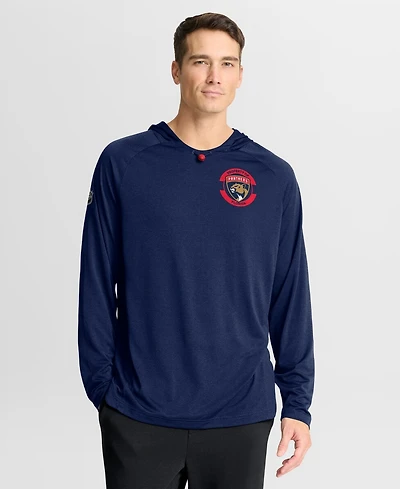 Fanatics Men's Navy Florida Panthers Authentic Pro Rink Raglan Hoodie