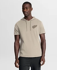 Fanatics Men's Tan Detroit Red Wings Authentic Pro Road Short Sleeve Hoodie