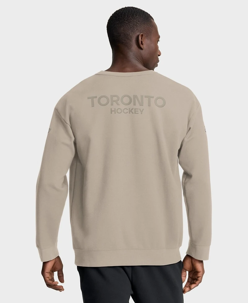Fanatics Men's Tan Toronto Maple Leaf Authentic Pro Road Tri-Blend Sweatshirt