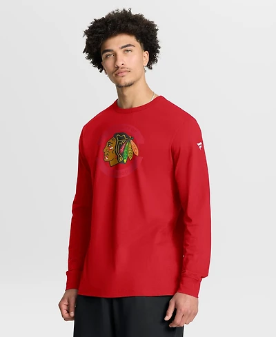 Fanatics Men's Red Chicago Blackhawks Authentic Pro Property Of Practice Long Sleeve T-Shirt