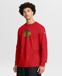 Fanatics Men's Red Chicago Blackhawks Authentic Pro Property Of Practice Long Sleeve T-Shirt