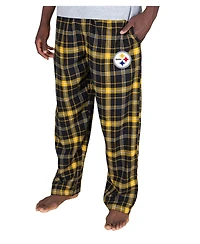 Concepts Sport Men's Black Pittsburgh Steelers Ultimate Plaid Flannel Pants