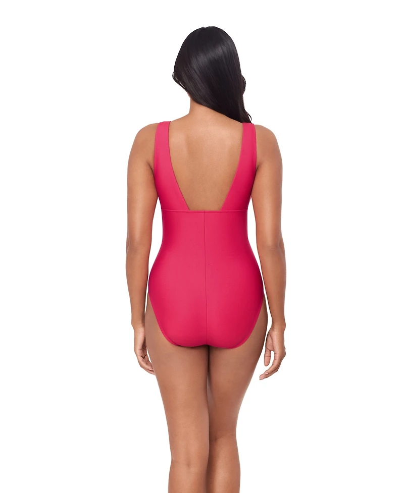 Magicsuit Women's Solid Wallis V-Neck One-Piece Swimsuit