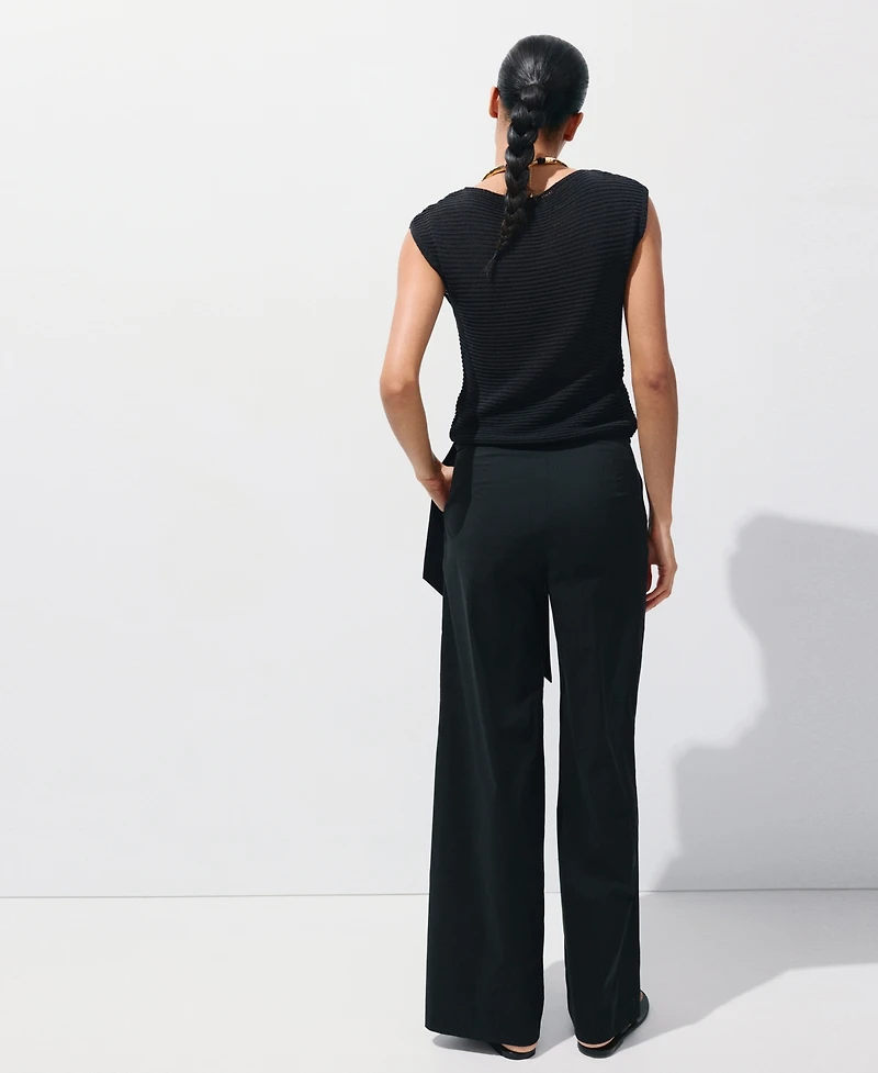 Mango Women's Bow Straight Pants