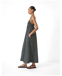 Hush Women's Nami Crinkle Gathered Maxi Dress
