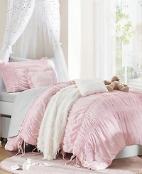 Intelligent Design Ivy Ruched Bow Tie 4-Piece Comforter Set, Twin/Twin Xl