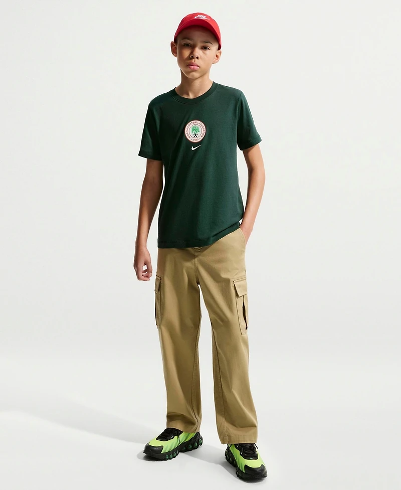 Nike Big Boys and Girls Green Nigeria National Team Crest T-Shirt