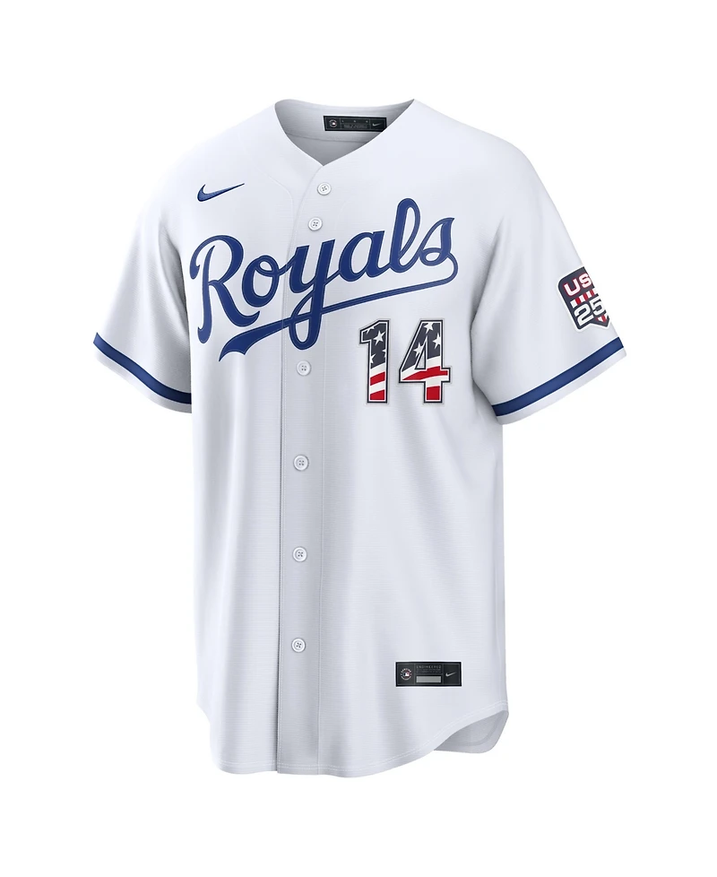 Nike Men's Jac Caglianone White Kansas City Royals Usa 250 Fourth of July Stadium Jersey