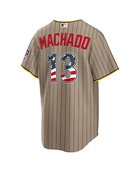Nike Men's Manny Machado Khaki San Diego Padres Usa 250 Fourth of July Stadium Jersey