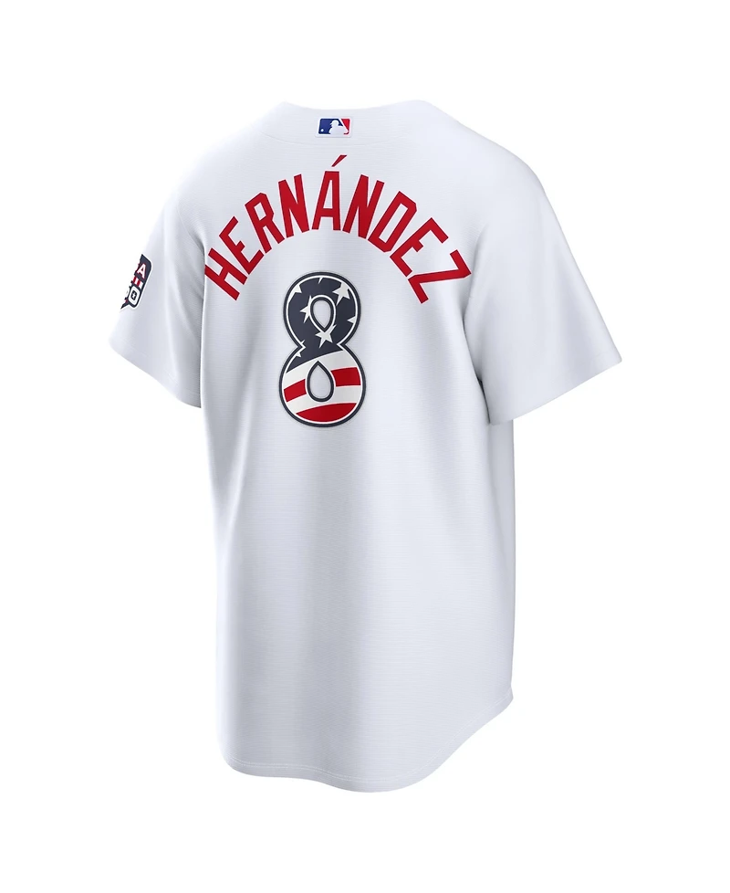 Nike Men's Enrique Hernandez White Los Angeles Dodgers Usa 250 Fourth of July Stadium Jersey