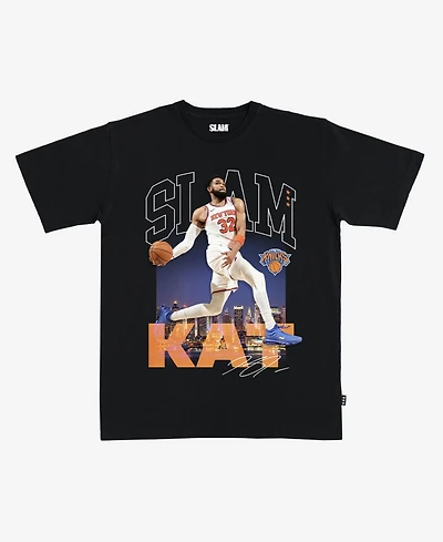 Slam Men's and Women's Karl-Anthony Towns Black New York Knicks T-Shirt