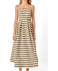 English Factory Women's Striped Midi Dress