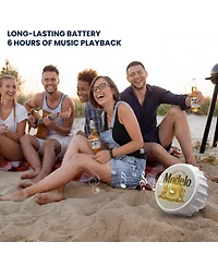 Modelo Bluetooth Bottle Cap Speaker with Led Lights, Fm Radio, Kickstand, and Wall Mount