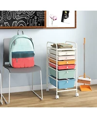 Gouun 6-Drawer Rolling Storage Cart Organizer