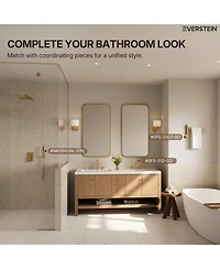 Everstein Single Hole Bathroom Faucet, Handle Sink Faucet with Drain Assembly