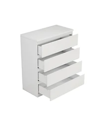 Streamdale Furniture Modern 4-Drawer Storage Dresser 31.5'' Handle-Free Closet Chest