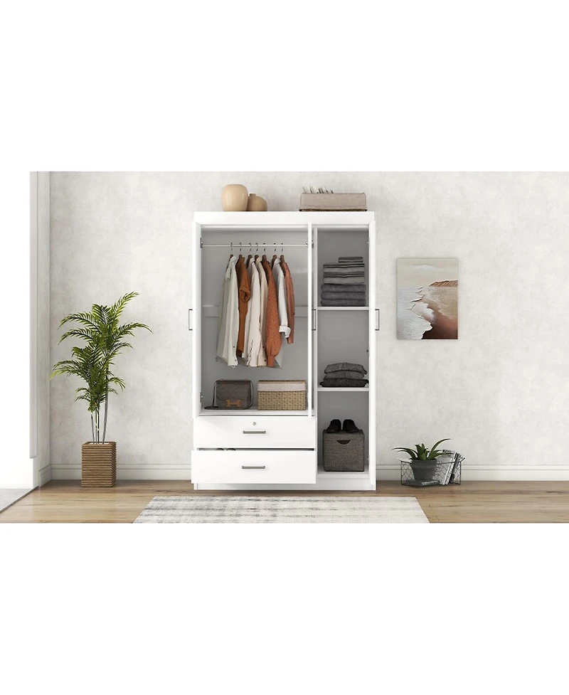 Streamdale Furniture 3-Door Wardrobe with 2 Drawers