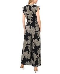 Vince Camuto Women's Flutter-Sleeve Wide-Leg Jumpsuit