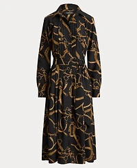 Lauren Ralph Women's Belting Print Pleated Shirt Dress