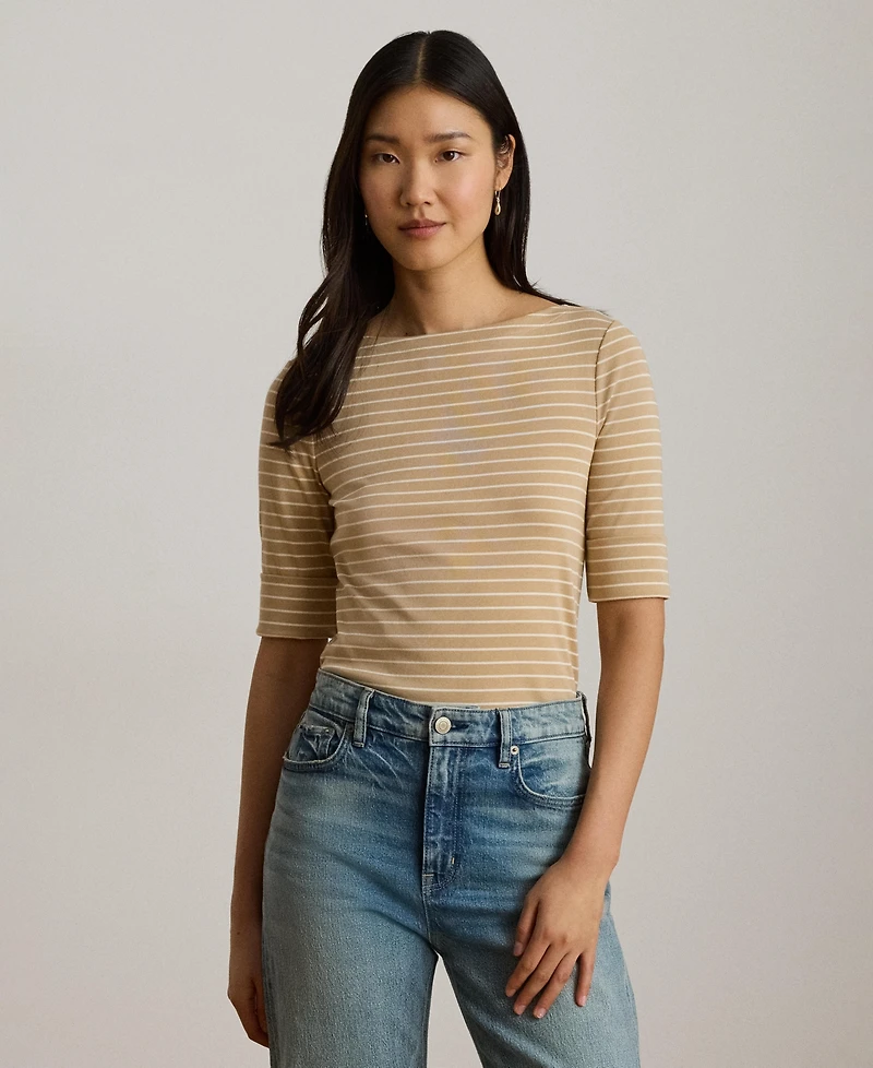 Lauren Ralph Striped Boatneck Top