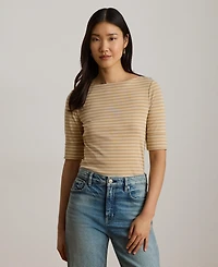 Lauren Ralph Striped Boatneck Top