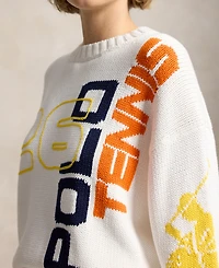 Polo Ralph Lauren Women's Us Open Graphic Logo Cotton Sweater