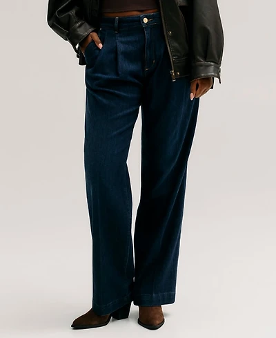 Guess Women's Denim Palazzo Wide-Leg Pants