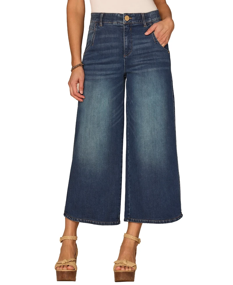 Democracy Petite Cropped Wide-Leg Jeans
