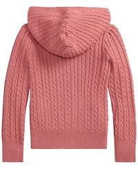 Polo Ralph Lauren Girls' 2-6X Mini-Cable Cotton Full-Zip Hoodie