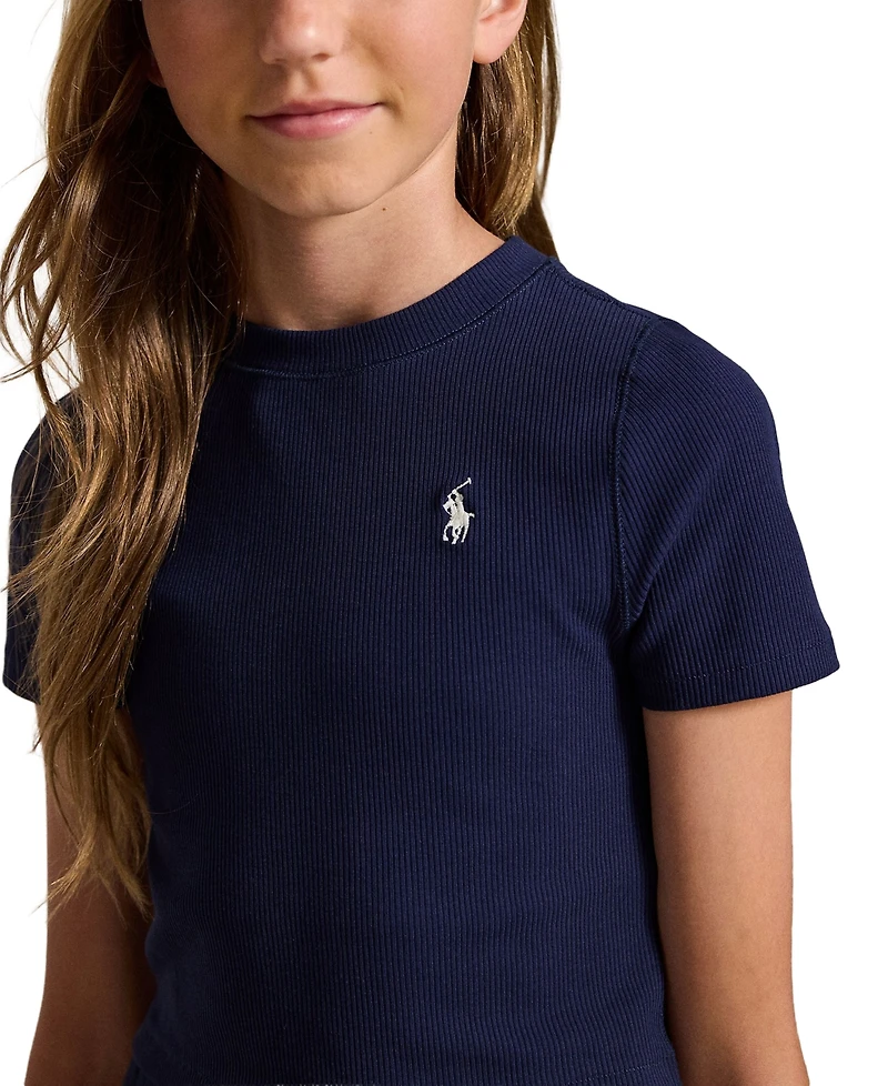 Polo Ralph Lauren Girls' 7-16 Ribbed Boxy T-Shirt