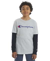 Champion Boys' 8-20 Hangdown Long-Sleeve T-Shirt
