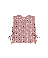 Deux par Toddler Girl 2T - 5T Jacquard Vest Printed Flowers