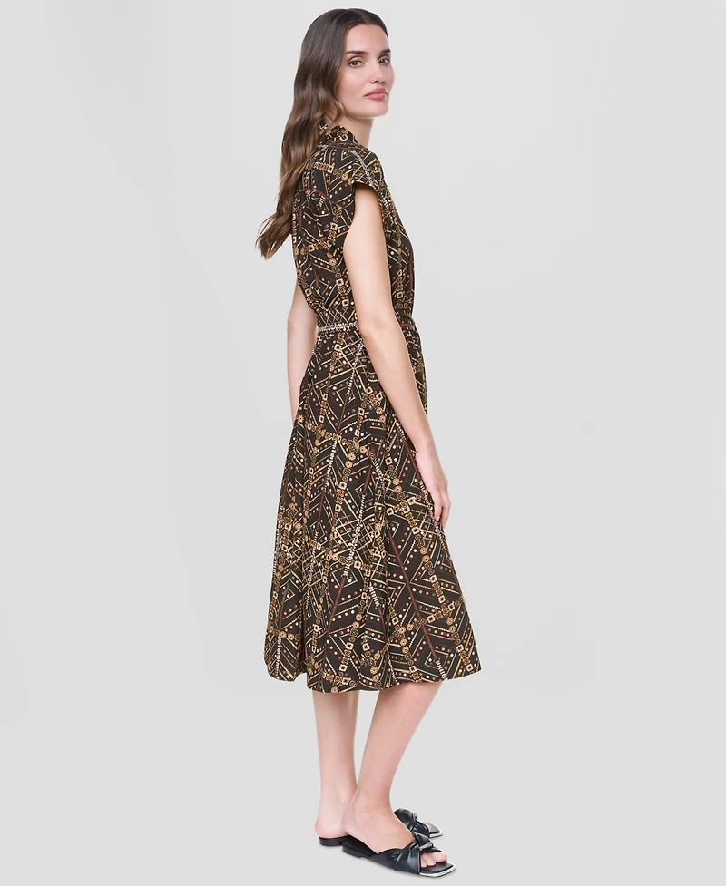 Dkny Women's Surplice Neck Faux-Wrap Midi Dress