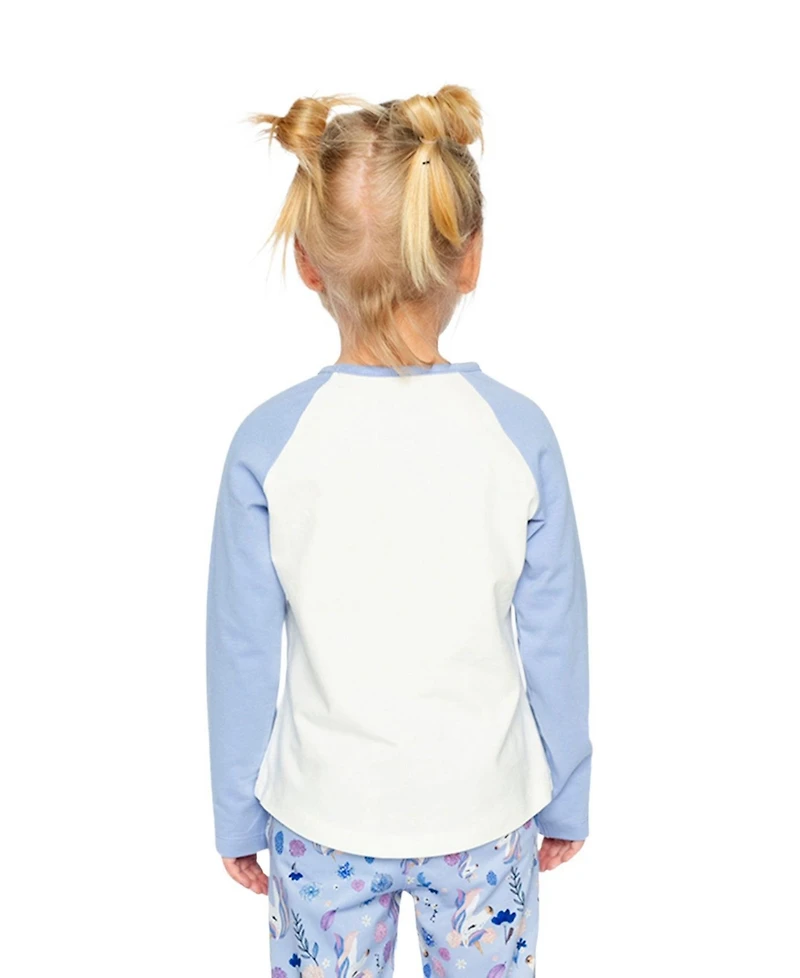 Deux par Deux Toddler Girl Raglan Cotton T-Shirt