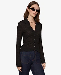 Sanctuary Petite Juno Textured Button-Front Shirt