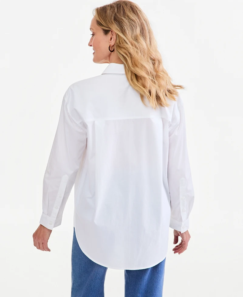 Style & Co Women's Long-Sleeve Button-Front Shirt, Created for Macy's
