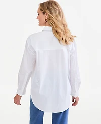 Style & Co Women's Long-Sleeve Button-Front Shirt, Created for Macy's
