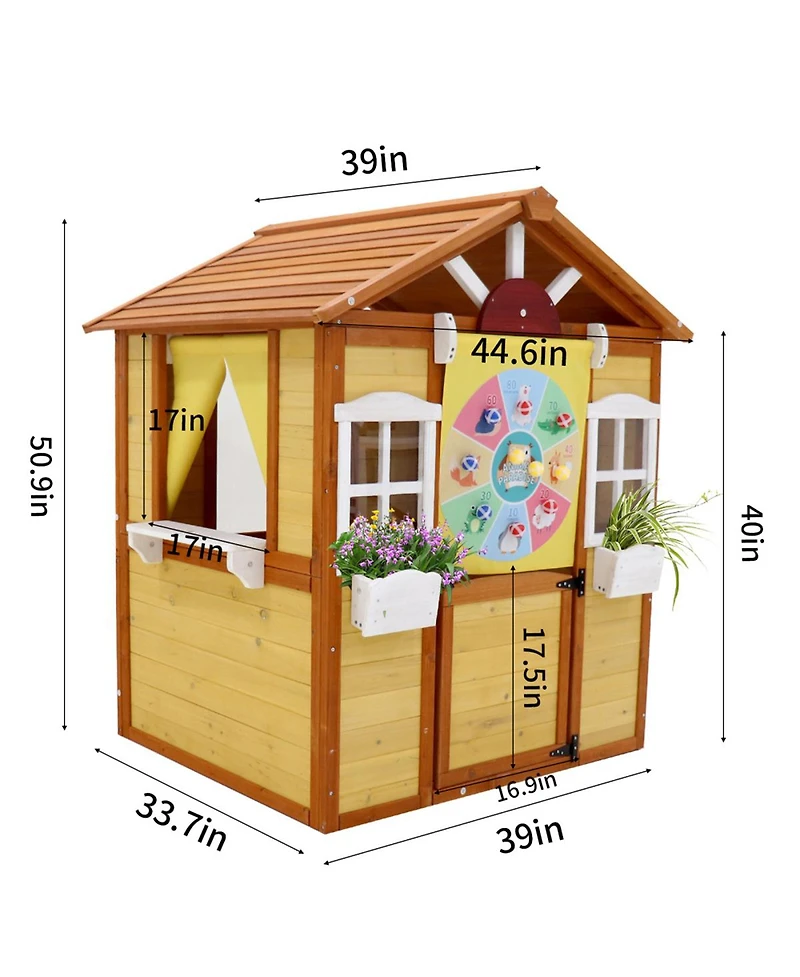 Yobtop Outdoor Playhouse for Kids