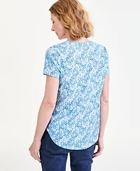 Style & Co Women's Patterson Flora Floral Crewneck T-Shirt, Macy's Exclusive