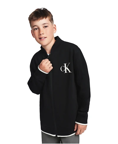 Calvin Klein Boys' 8-20 Long-Sleeve Bomber Sweatshirt